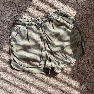 American Eagle Outfitters Olive Camo Athletic Shorts